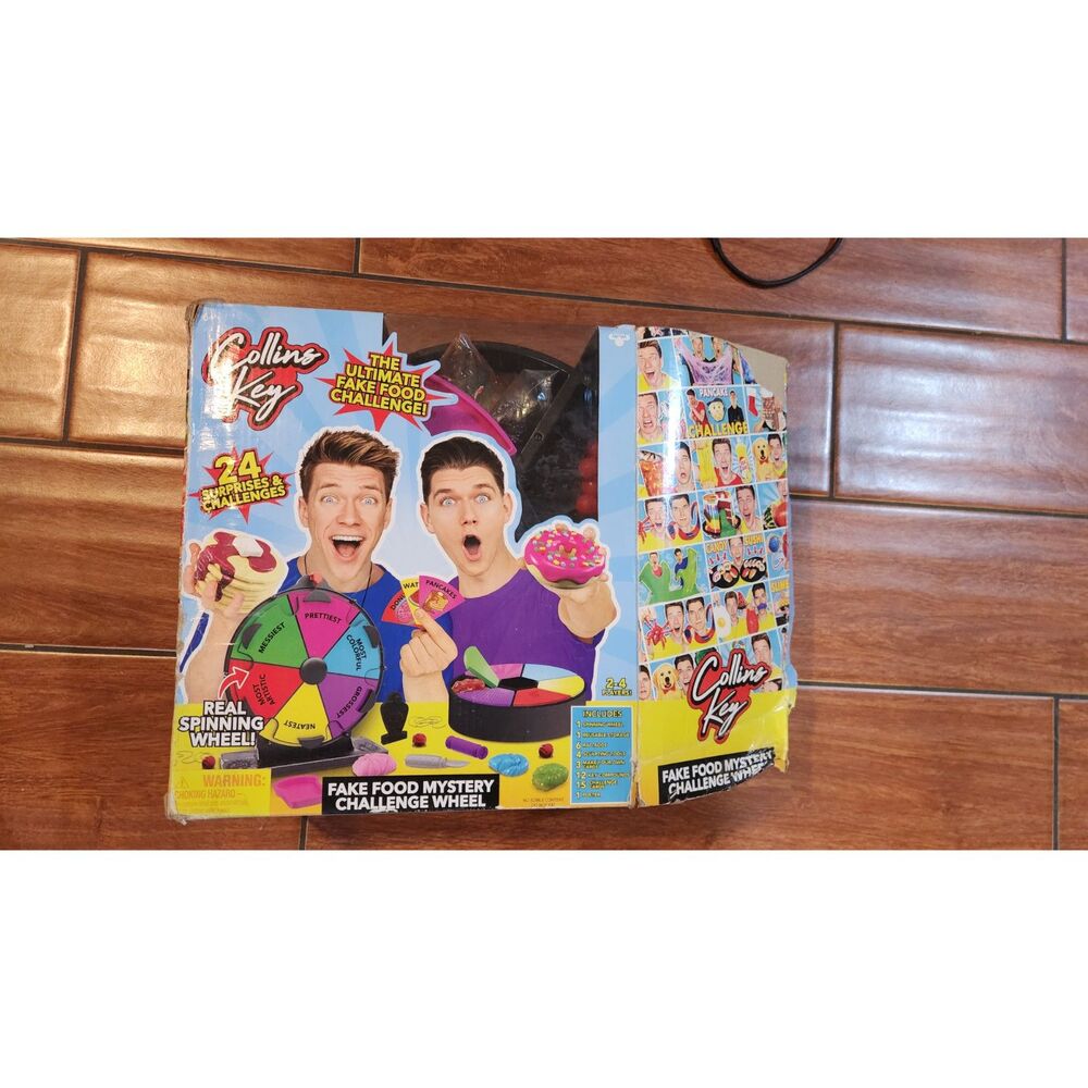 Collins Key Fake Food Mystery Challenge Wheel game set empty